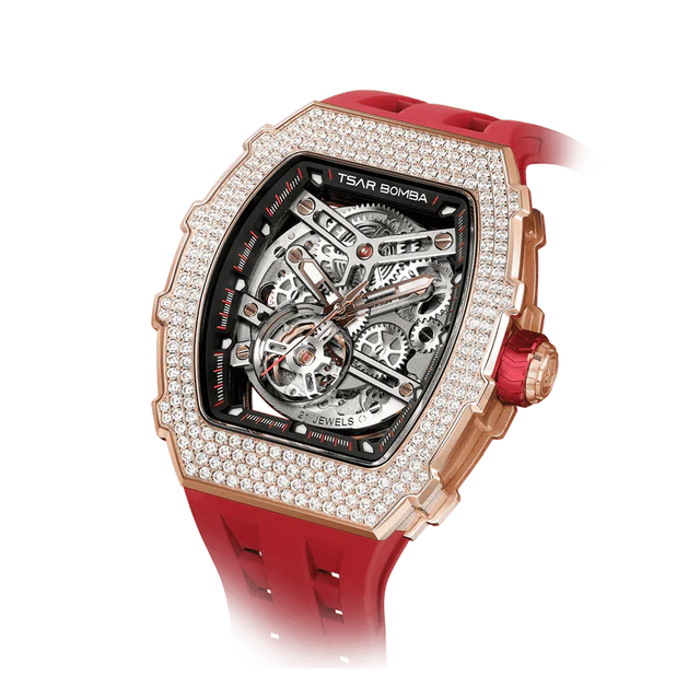 Tsar Bomba Elemental-Cubic Zirconia Automatic Watch 