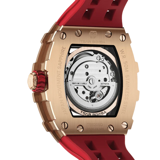 Tsar Bomba Elemental-Cubic Zirconia Automatic Watch 