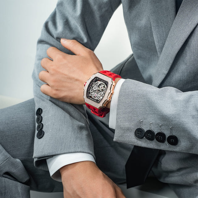 Tsar Bomba Elemental-Cubic Zirconia Automatic Watch 