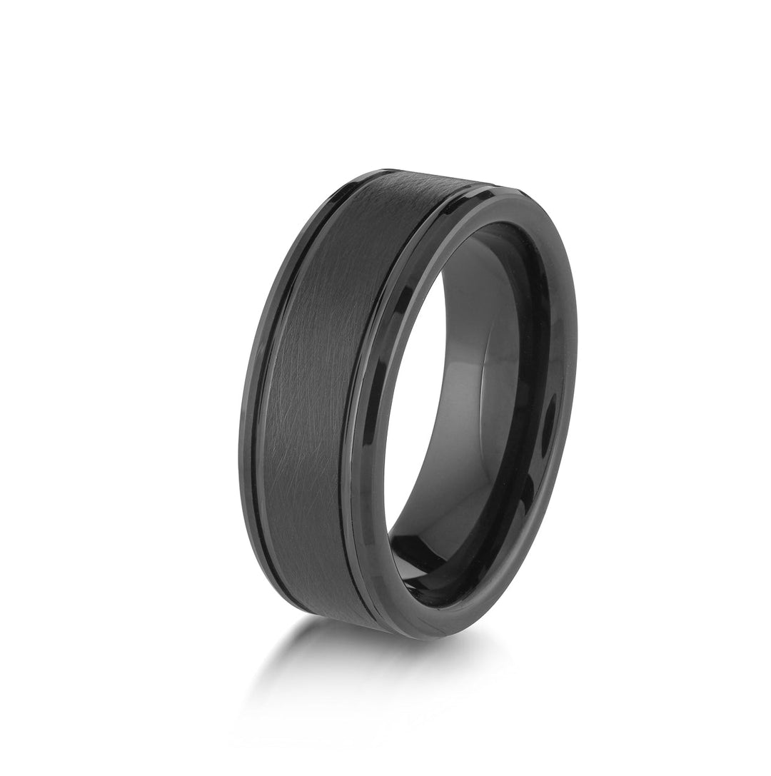 Italgem Steel Lined Dual-Finish Tungsten Band 8mm