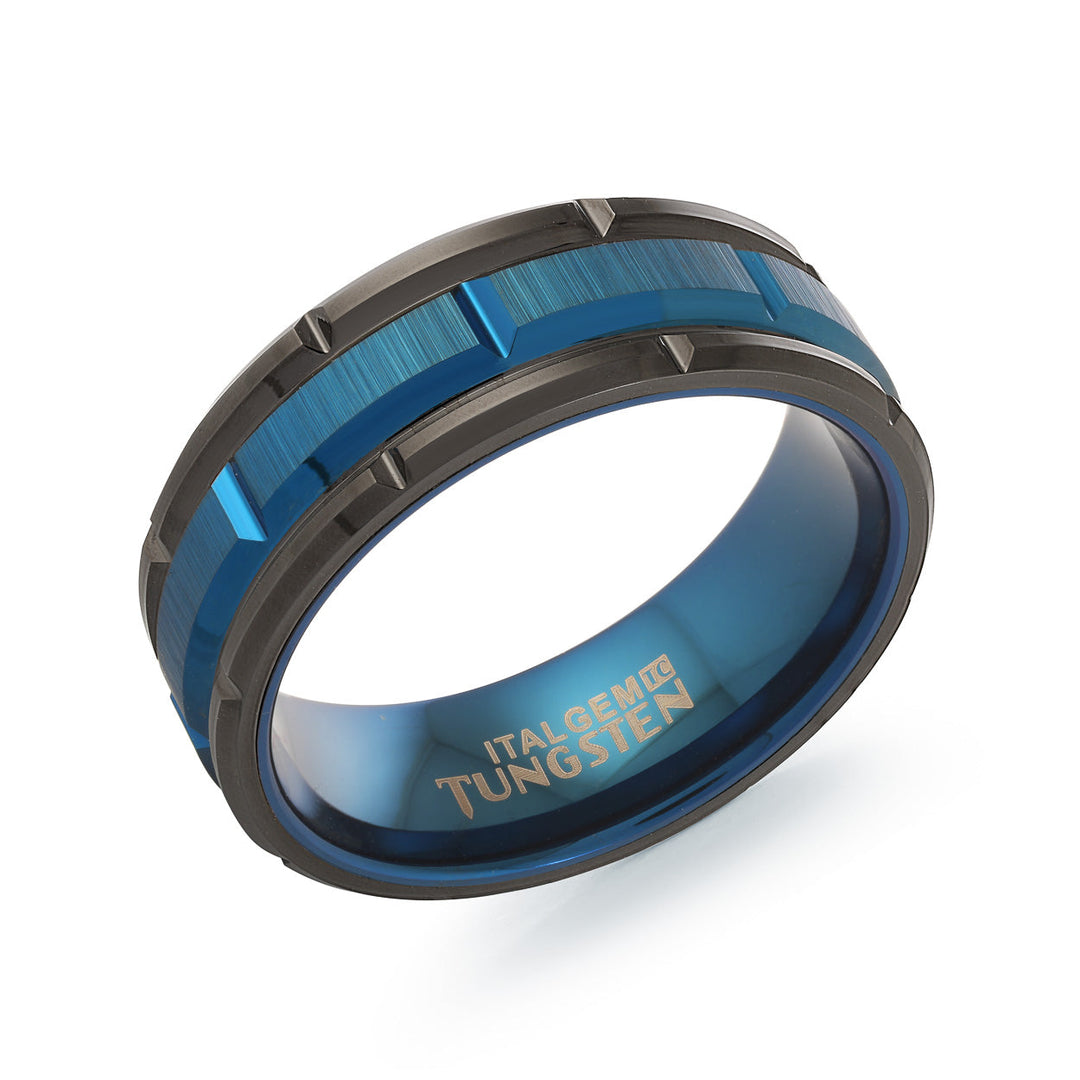 Italgem Steel Rectangle Cut Ring 8mm