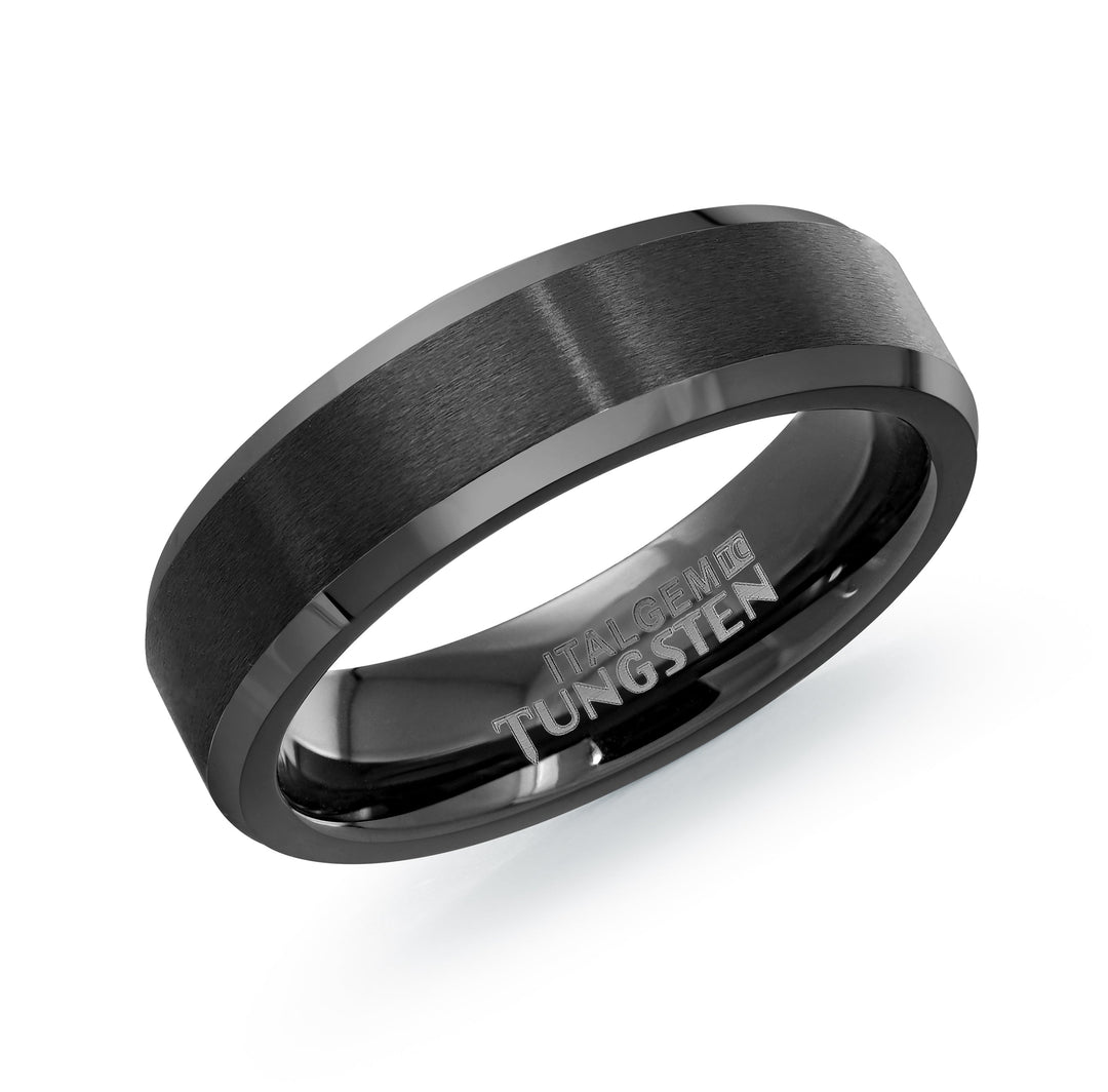 Italgem Steel Tungsten Brushed Polished 6mm