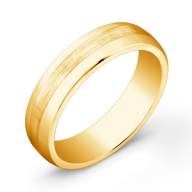 Italgem Steel Brushed Centre Ring 6mm