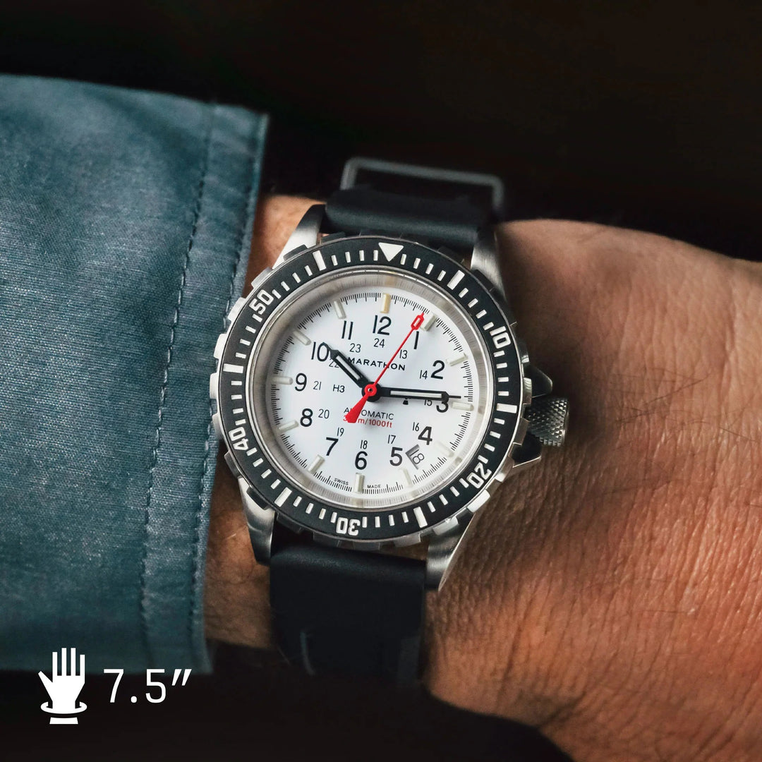Marathon 41mm Divers Auto (GSAR) Arctic Tritium on Bracelet 