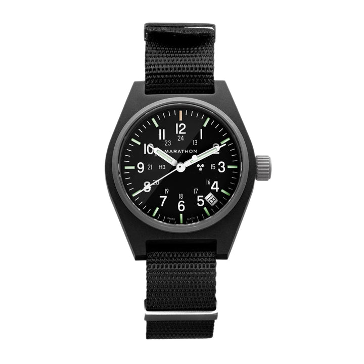 Marathon (GPQ-D) 34mm Field  Quartz Black Nylon Defstan 