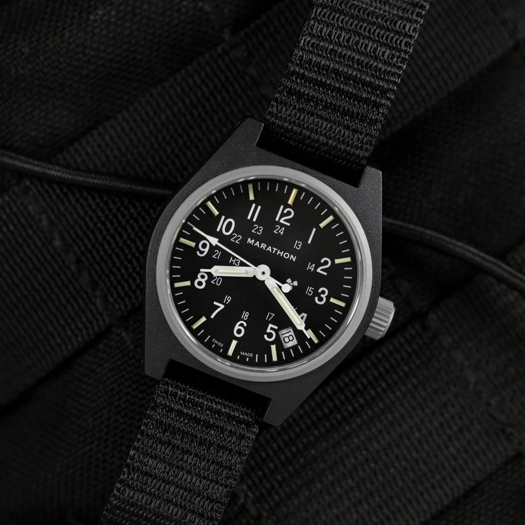 Marathon (GPQ-D) 34mm Field  Quartz Black Nylon Defstan 