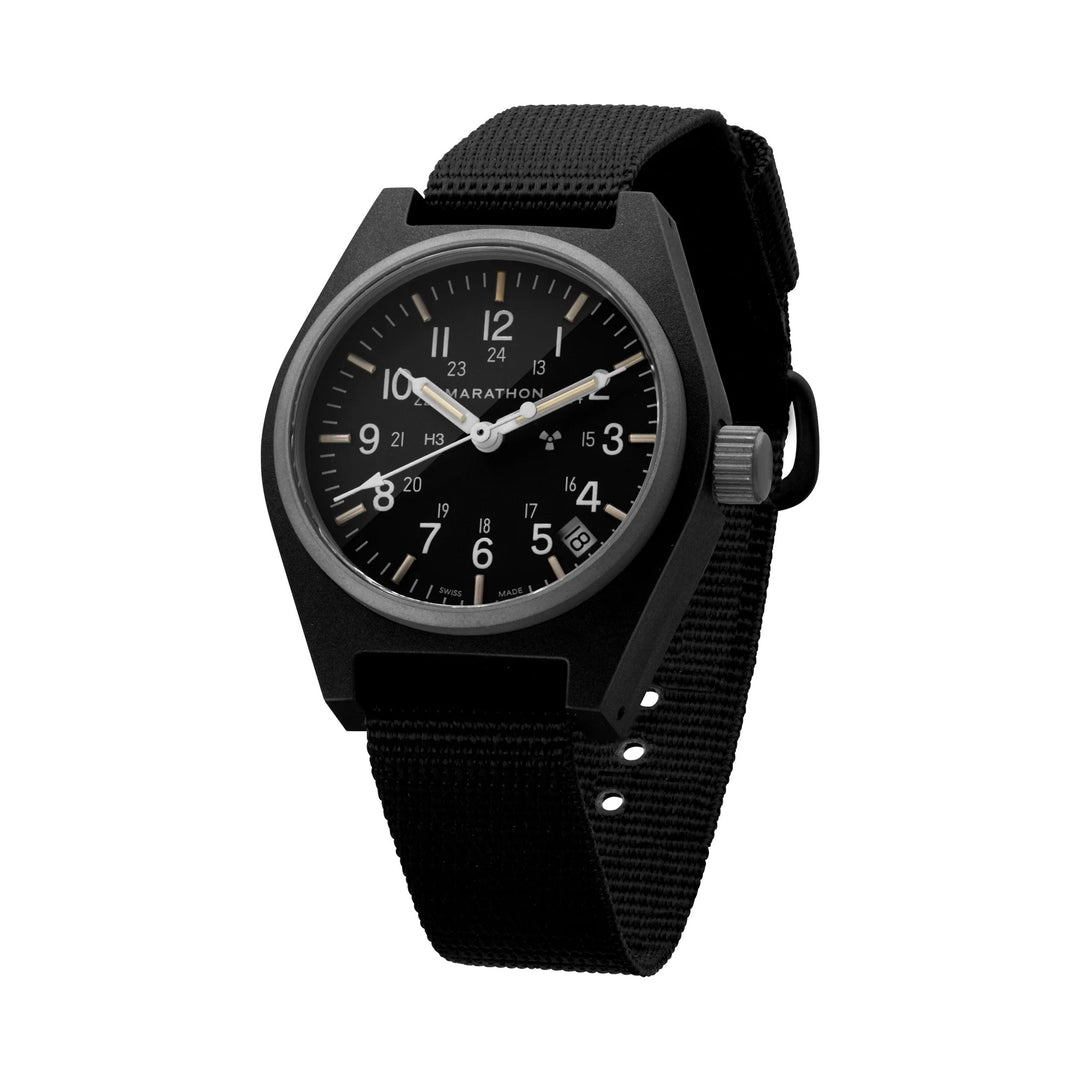 Marathon (GPQ-D) 34mm Field  Quartz Black Nylon Defstan 