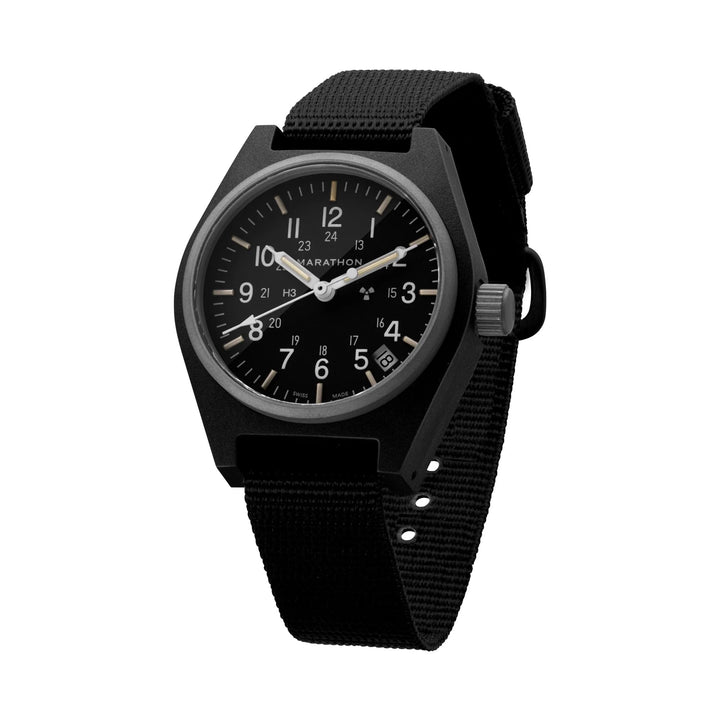 Marathon (GPQ-D) 34mm Field  Quartz Black Nylon Defstan 