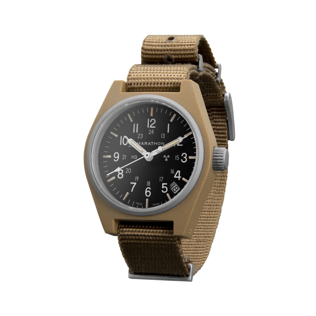 Marathon (GPQ-D) 34mm Field Quartz Desert Tan on Nylon 