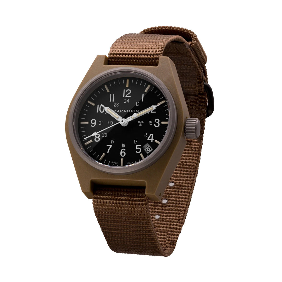 Marathon (GPQ-D) 34mm Field Quartz Desert Tan on Nylon 