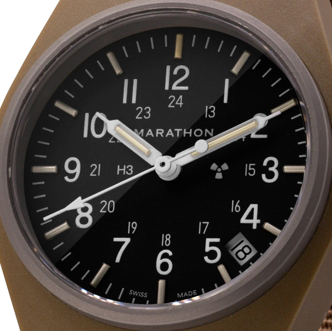 Marathon (GPQ-D) 34mm Field Quartz Desert Tan on Nylon 