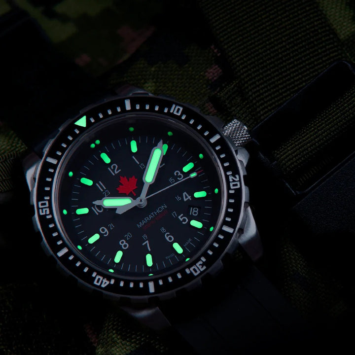 Marathon (JSAR) 46mm Divers Quartz  Red Maple on Rubber 