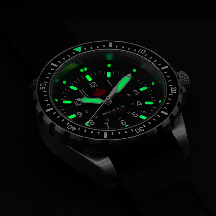Marathon 46mm Divers Automatic day/date with Self Illuminating Tritium