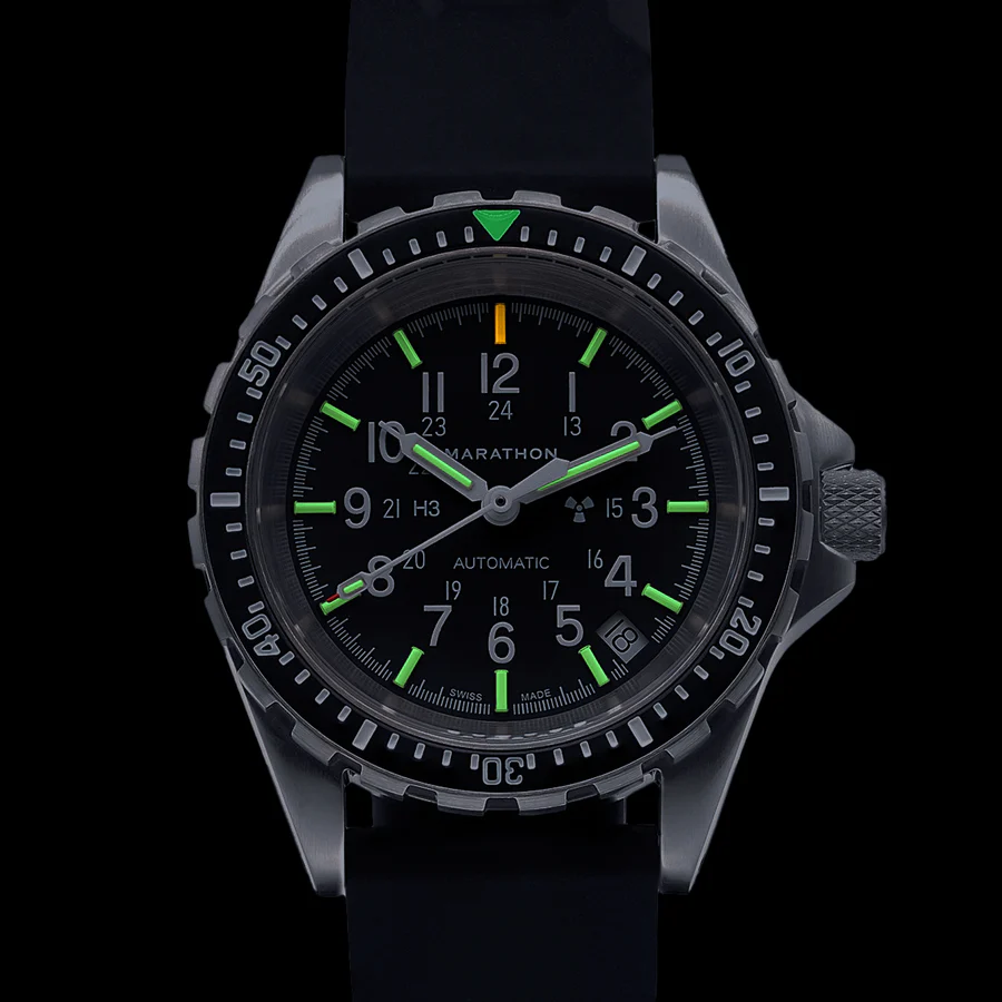 Marathon (MSAR) 36mm Divers Auto Black on Rubber 