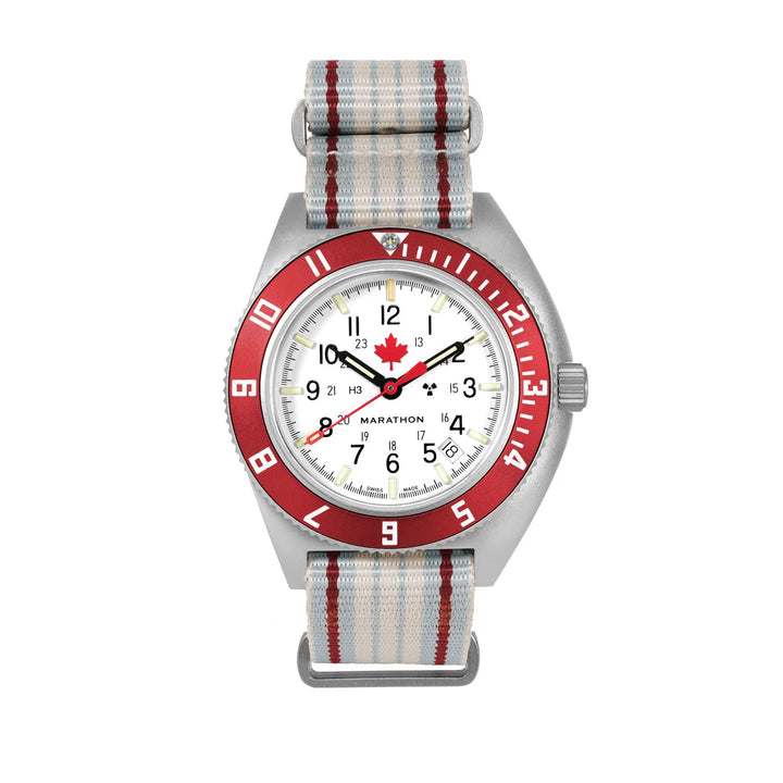Marathon 41mm Pilot Auto (NAV-D ) Arctic Tritium on Ballistic Nylon 