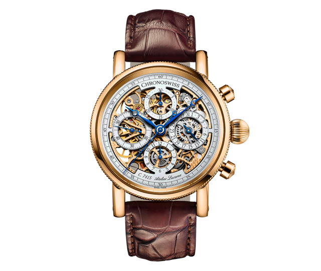 Chronoswiss Opus 18KT Red Gold 41mm Chronograph Skeleton Automatic Watch. CH-7541SR/13-2
