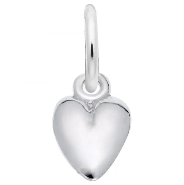 Rembrandt Sterling Silver Small Puff Heart Charm.