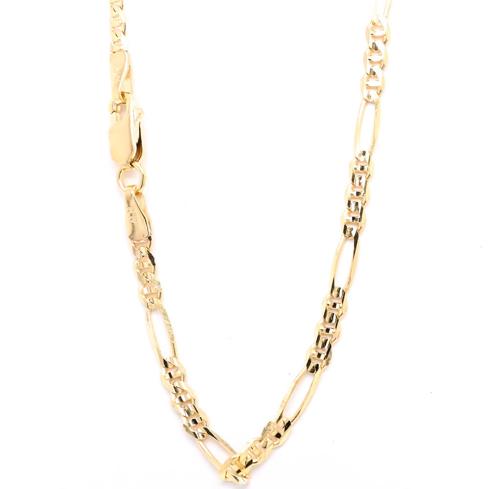 10KT Yellow Gold 20" 2mm Figucci Chain.