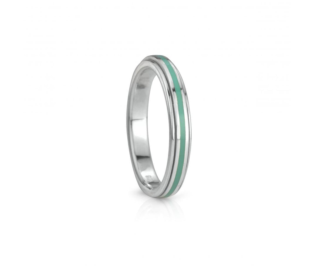 Meditation Ring "Ocean" Sterling Silver. SZ 6