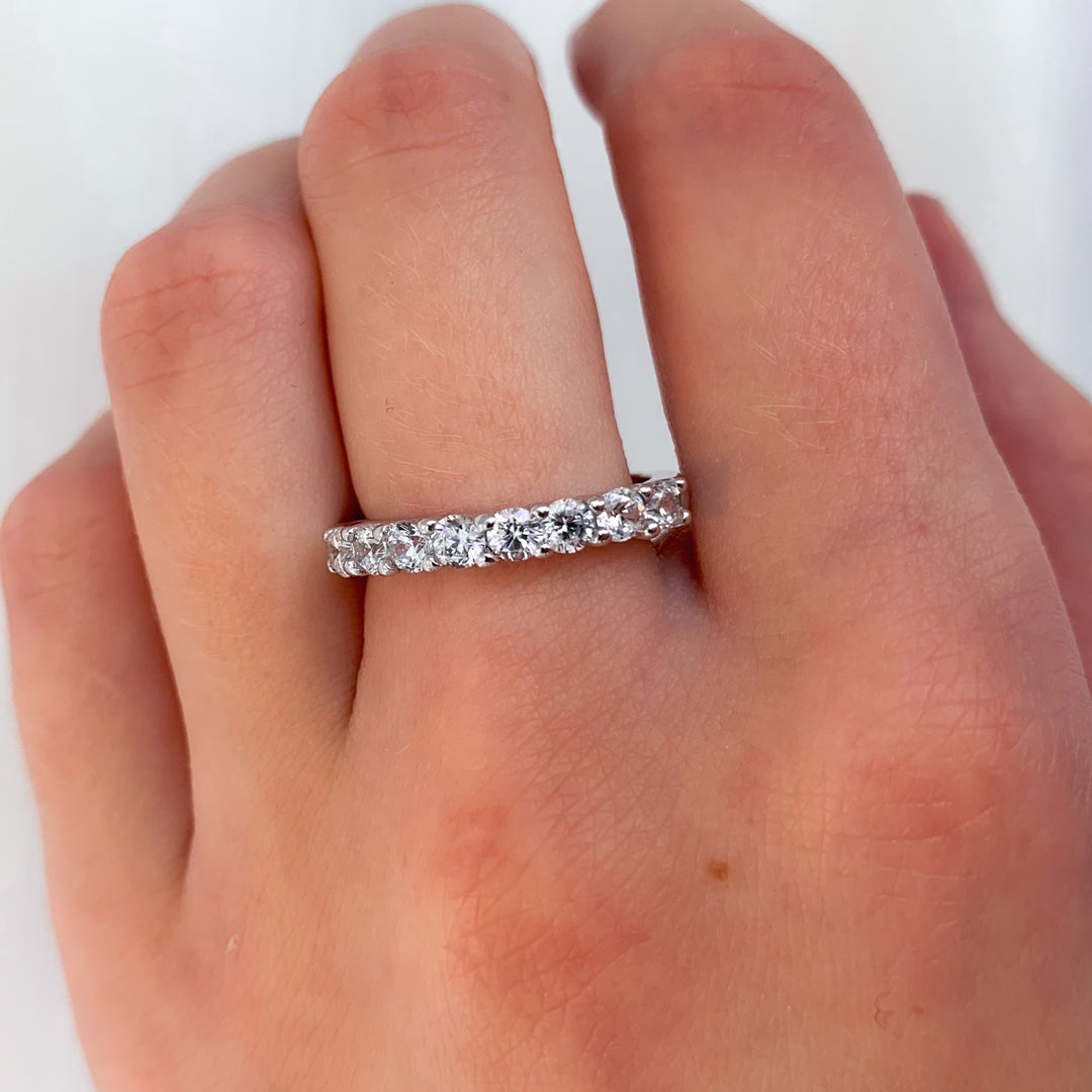 Sterling Silver  C.Z Ring.