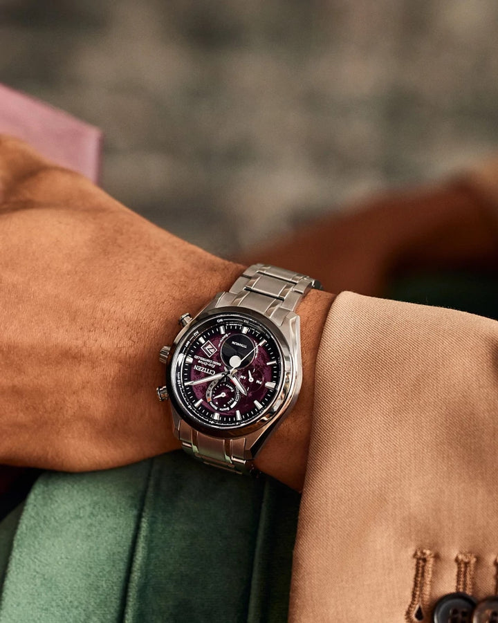 Citizen Tsuki-yomi A-T 43mm Eco-Drive Watch. BY1018-55X