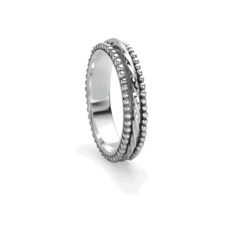 3 Chakra Meditation Rings. Sterling Silver. Sizes 5, 6 and 7