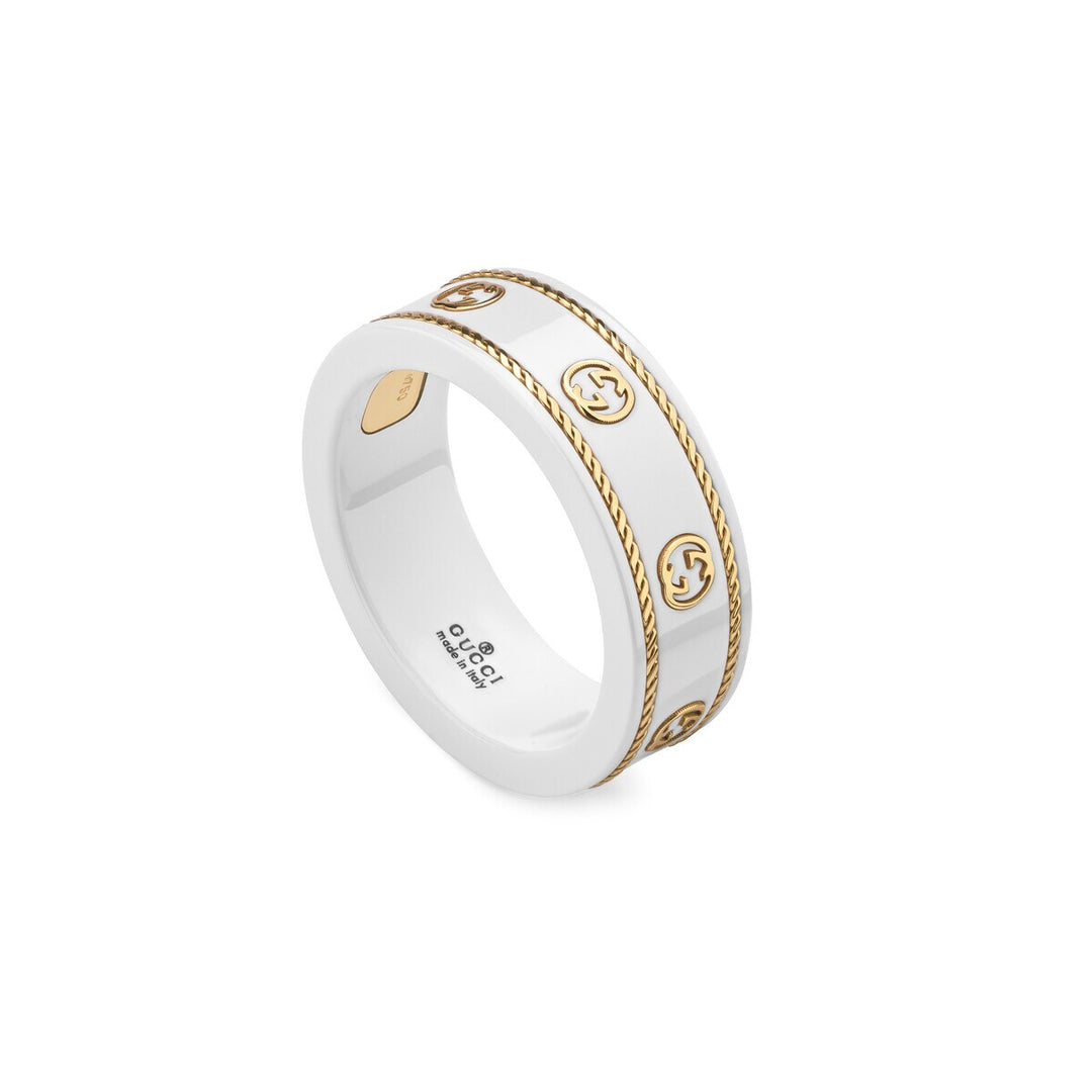 Gucci 18KT Yellow Gold Icon Interlocking G Ring.