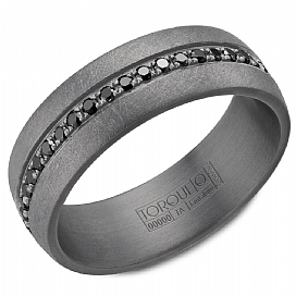 Torque Tantalum 0.50 CTW Diamond Wedding Band.