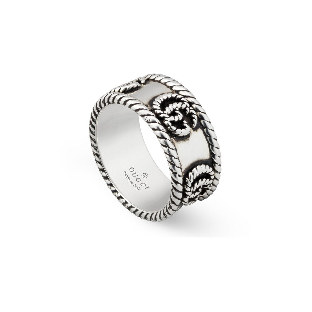 Gucci Sterling Silver Double G Ring.