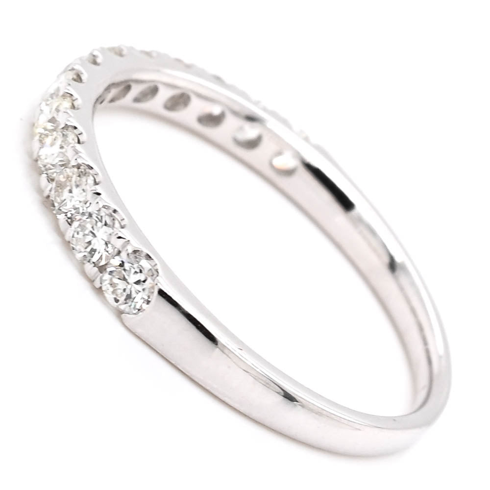 14KT White Gold 0.50CTW Diamond Wedding Band.