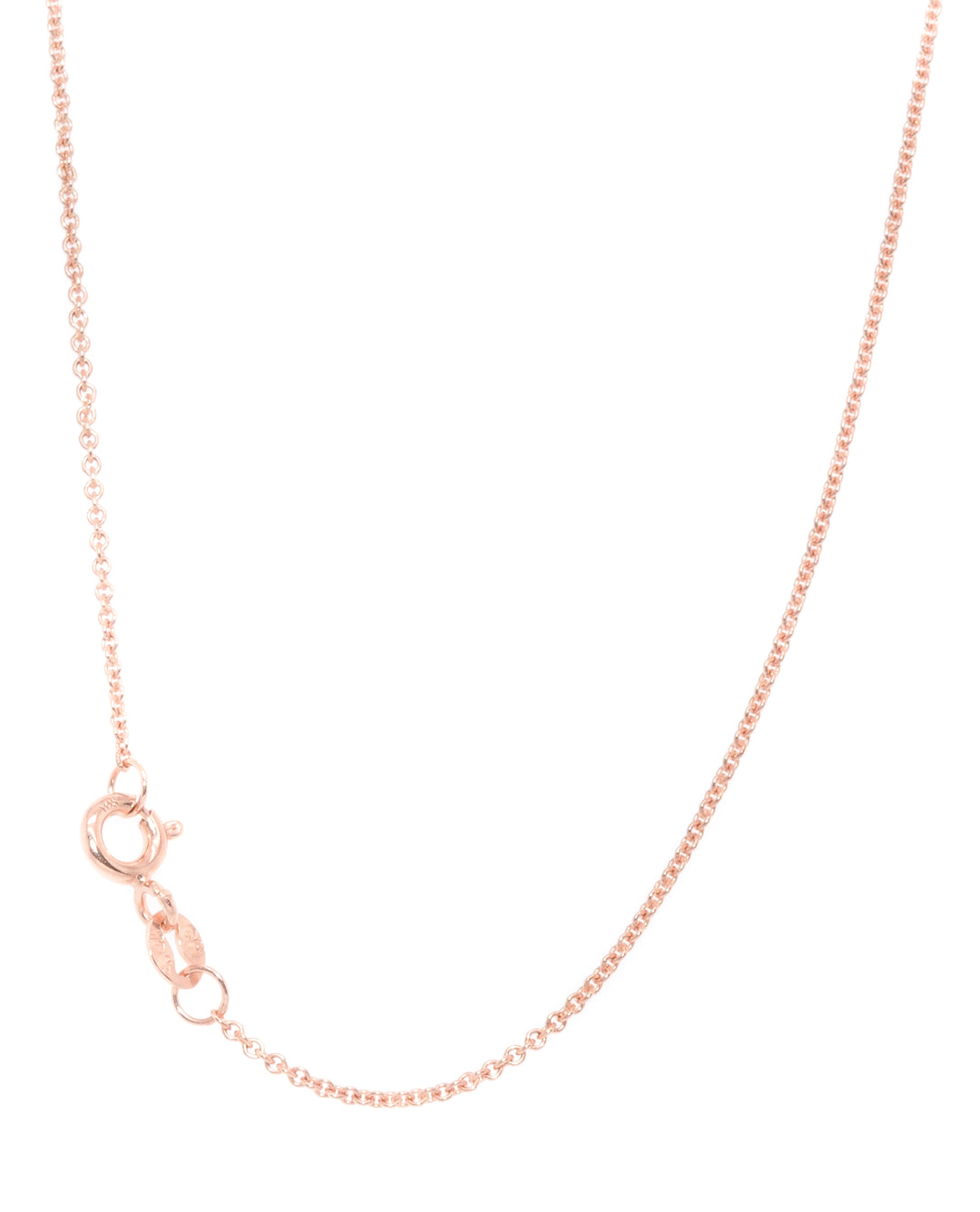 10KT Rose Gold 16" .5MM Rolo Chain.