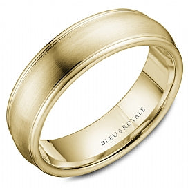 Bleu Royale  14KT Yellow Gold  Wedding Band.