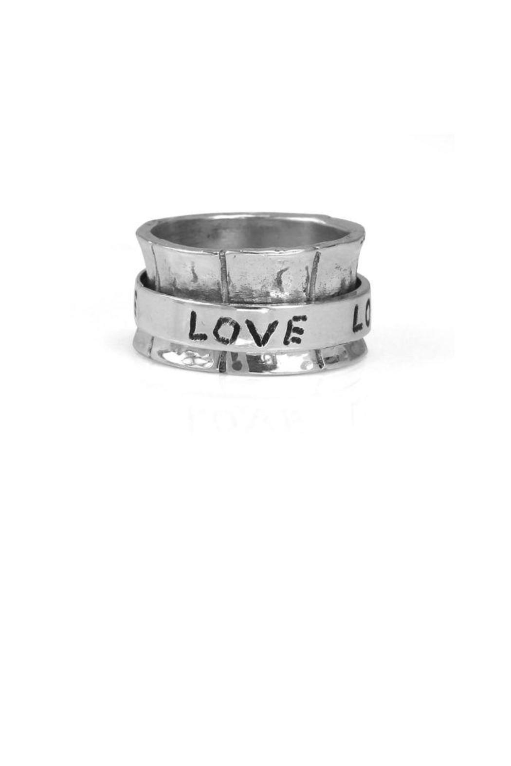 Love Meditation Ring. Sterling Silver. Size 9.