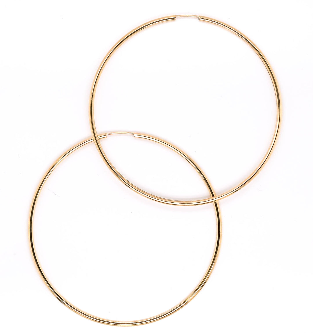 10KT Yellow Gold 40mm Hoop Earrings.