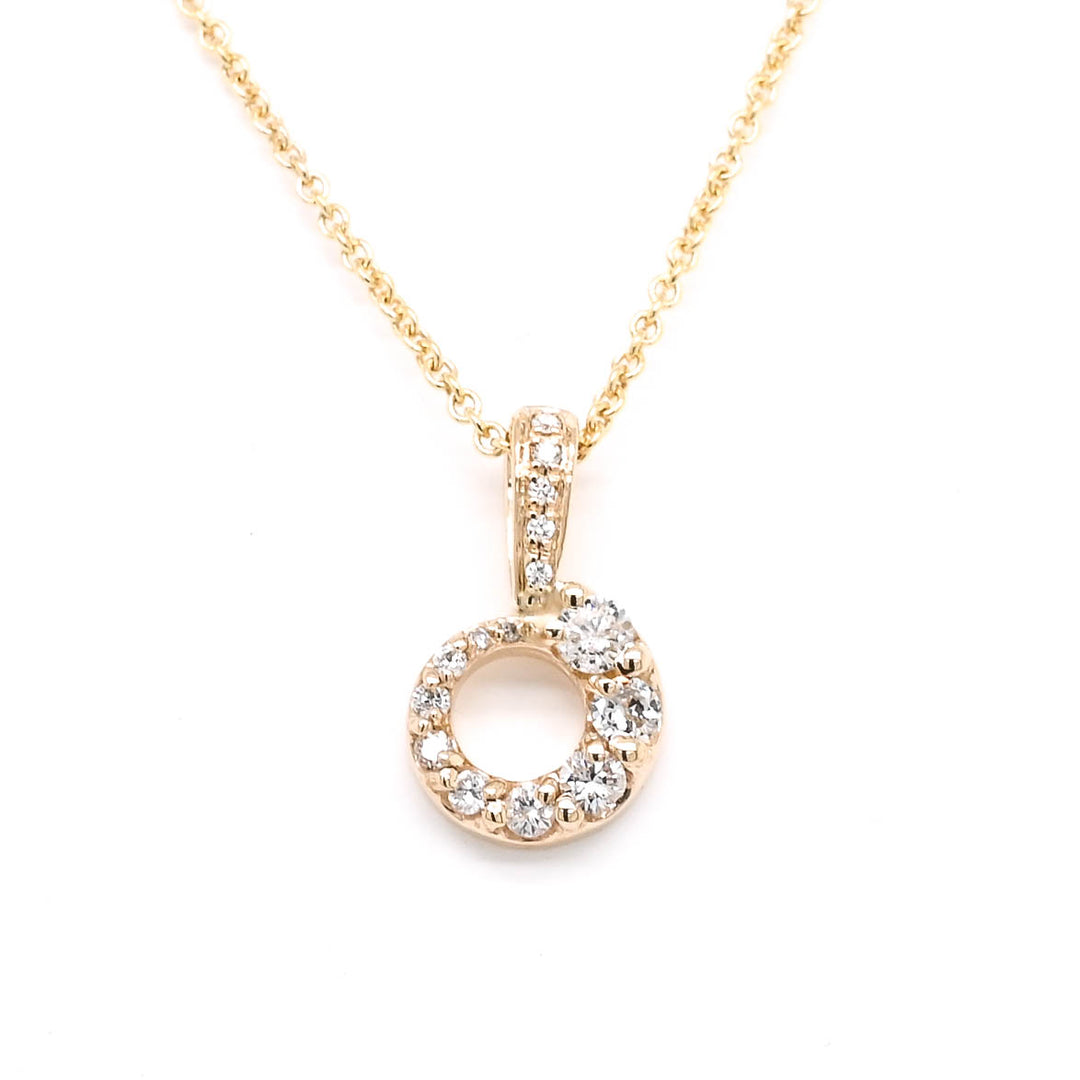 Graziella Originals 14KT Yellow Gold 18" 0.25CTW Diamond Necklace.