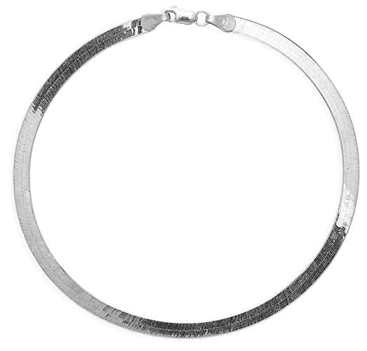 Sterling Silver 10" 3.5mm Herring Bone Anklet