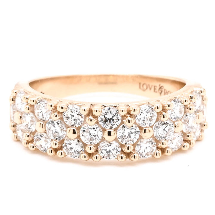 14KT Yellow Gold 1.10CTW VS F-G Colour Lab Grown Diamond Celebration Ring.