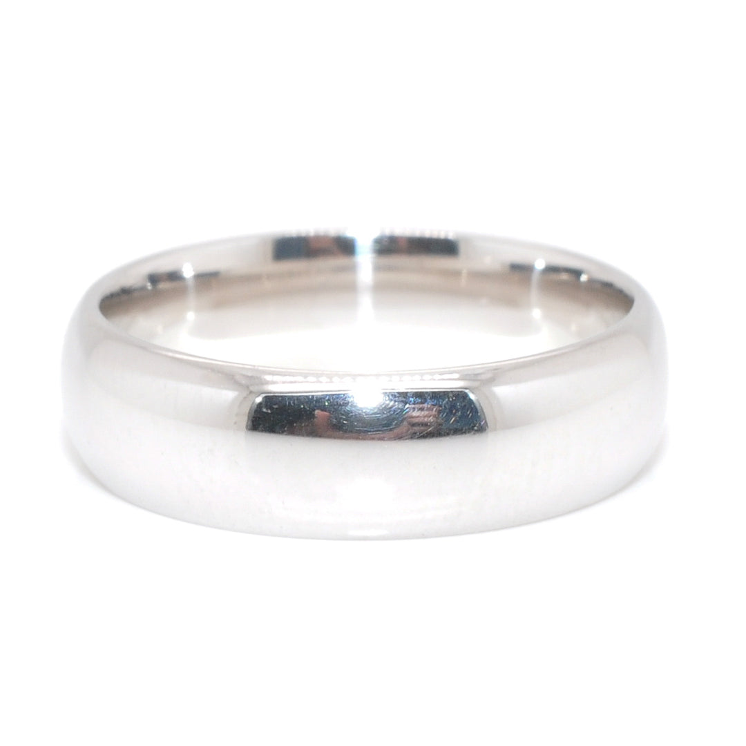 10KT White Gold 5MM Wedding Band.