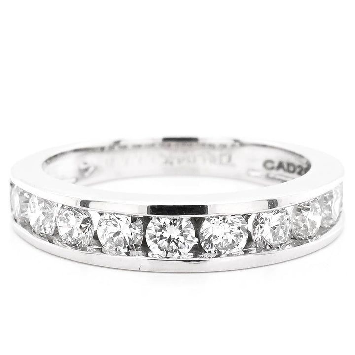 "Fire & Ice" 14KT White Gold 0.77CTW  Canadian Diamond Band.