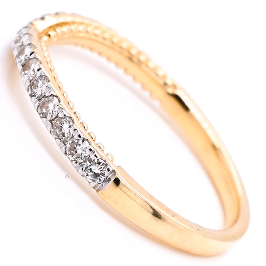 14KT Yellow Gold 0.35CTW Diamond Wedding Band.