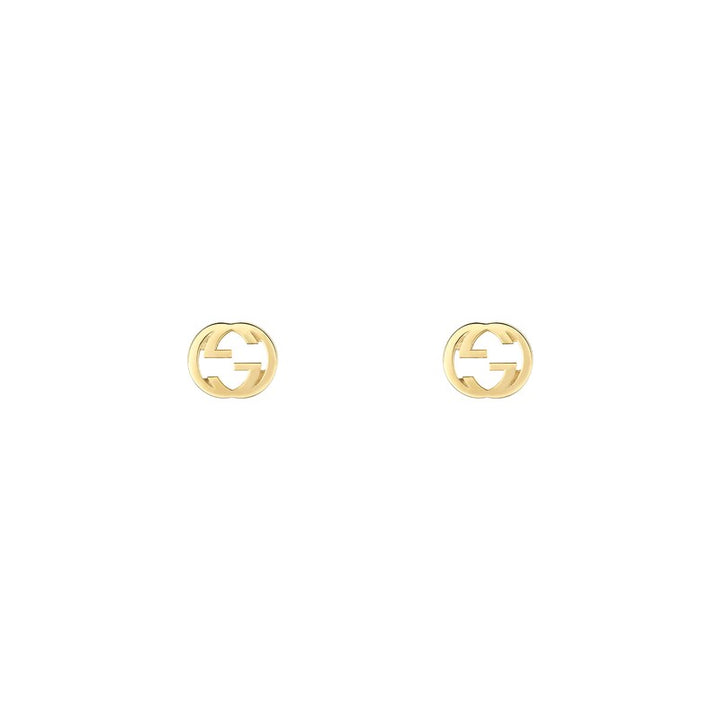 Gucci 18KT Yellow Gold Interlocking G Earrings.