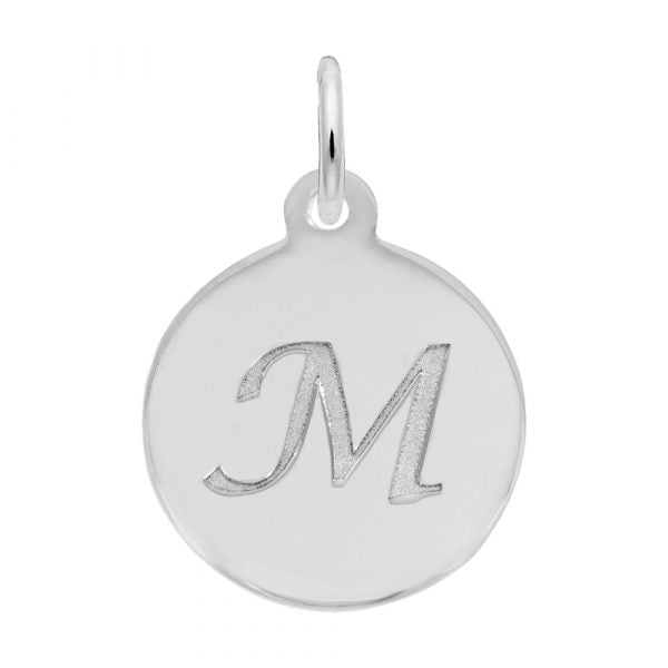 Rembrandt Sterling Silver Script Letter "M" Initial.