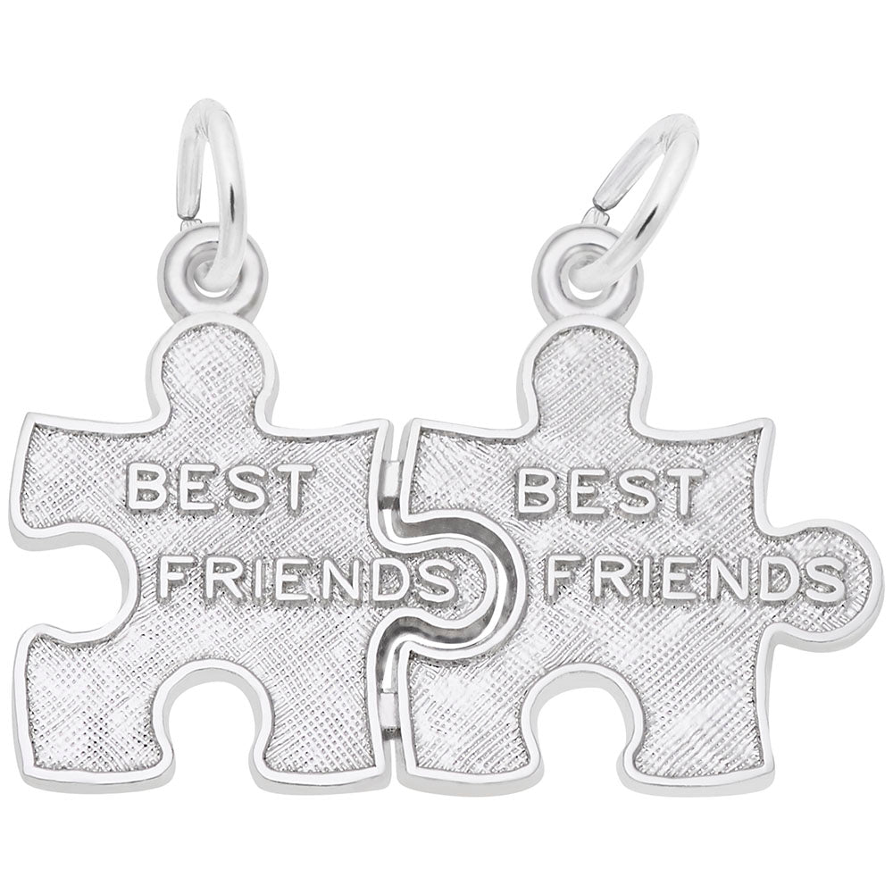 Rembrandt Sterling Silver Best Friends Puzzle Break Apart Charm.