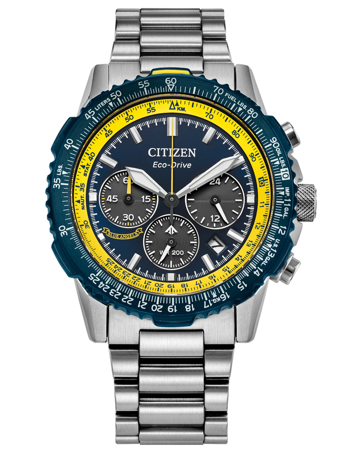 Citizen Promaster Navihawk Blue Angels Limited Edition 40mm Eco-Drive Chronograph Watch. CA4667-53L