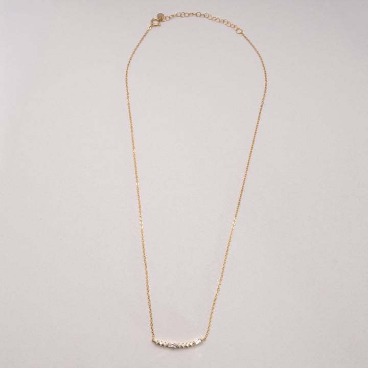 Graziella Sterling Silver Gold Vermeil 18" CZ Morse Code ILU Necklace.