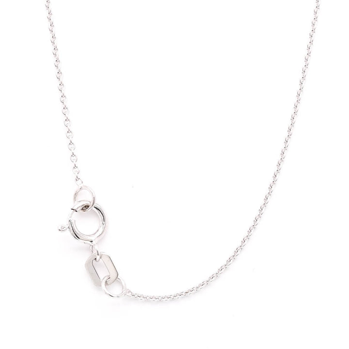 10KT White Gold 18" 0.80CT Oval Shape LAB Created Pink Diamond Soliatire Necklace.