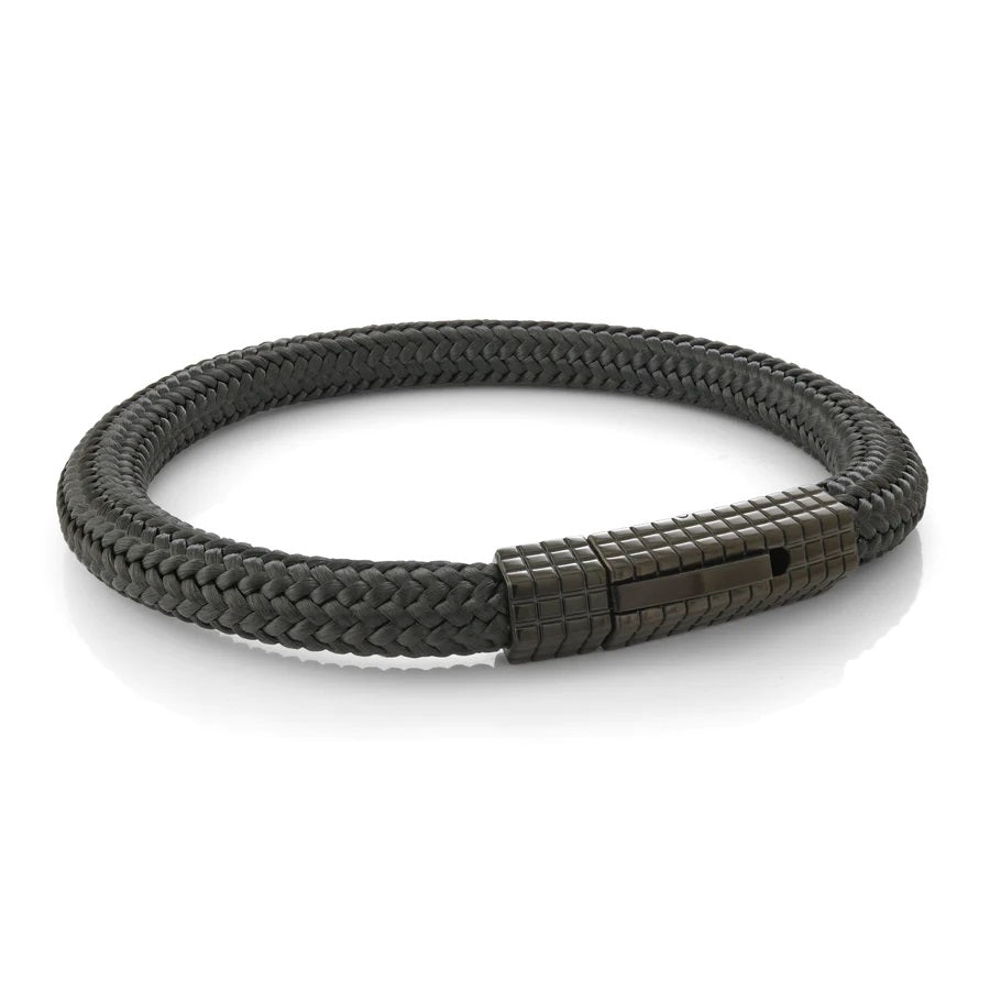 Italgem Steel 8.5" Ion Plated Stainless Steel & Paracord Bracelet.