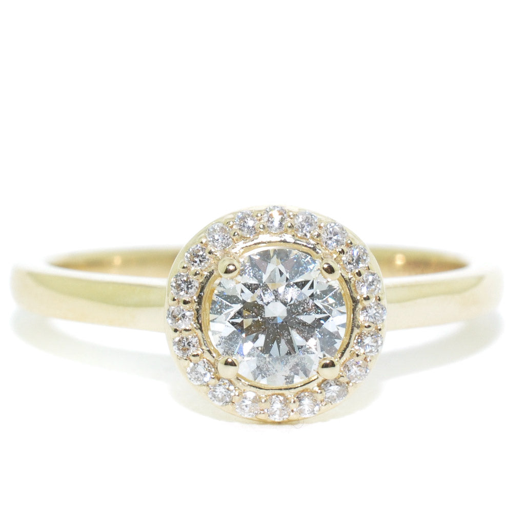 Graziella Originals Diamond Engagement Ring - 0.62CTW  GIA Certified VS2-E Centre Diamond