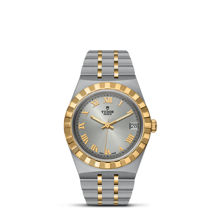 Tudor Royal Watch - M28403-0001 - 34mm steel case, Yellow gold bezel