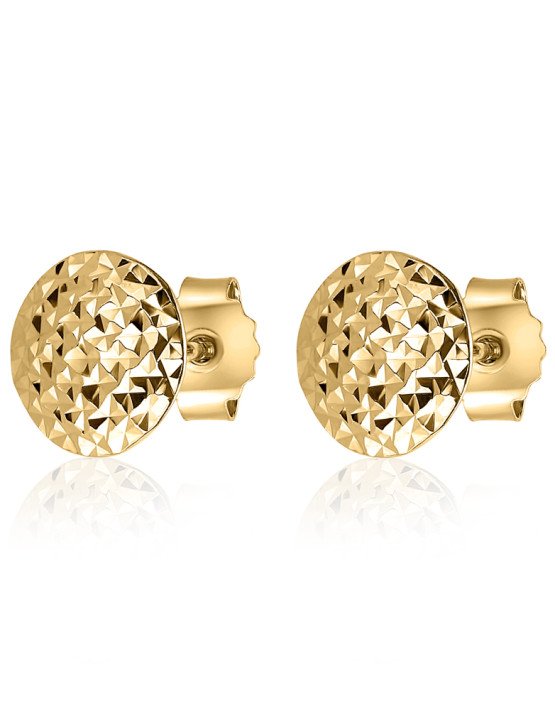 Larus Sterling silver Gold Gold Plated 9mm Stud Earrings.